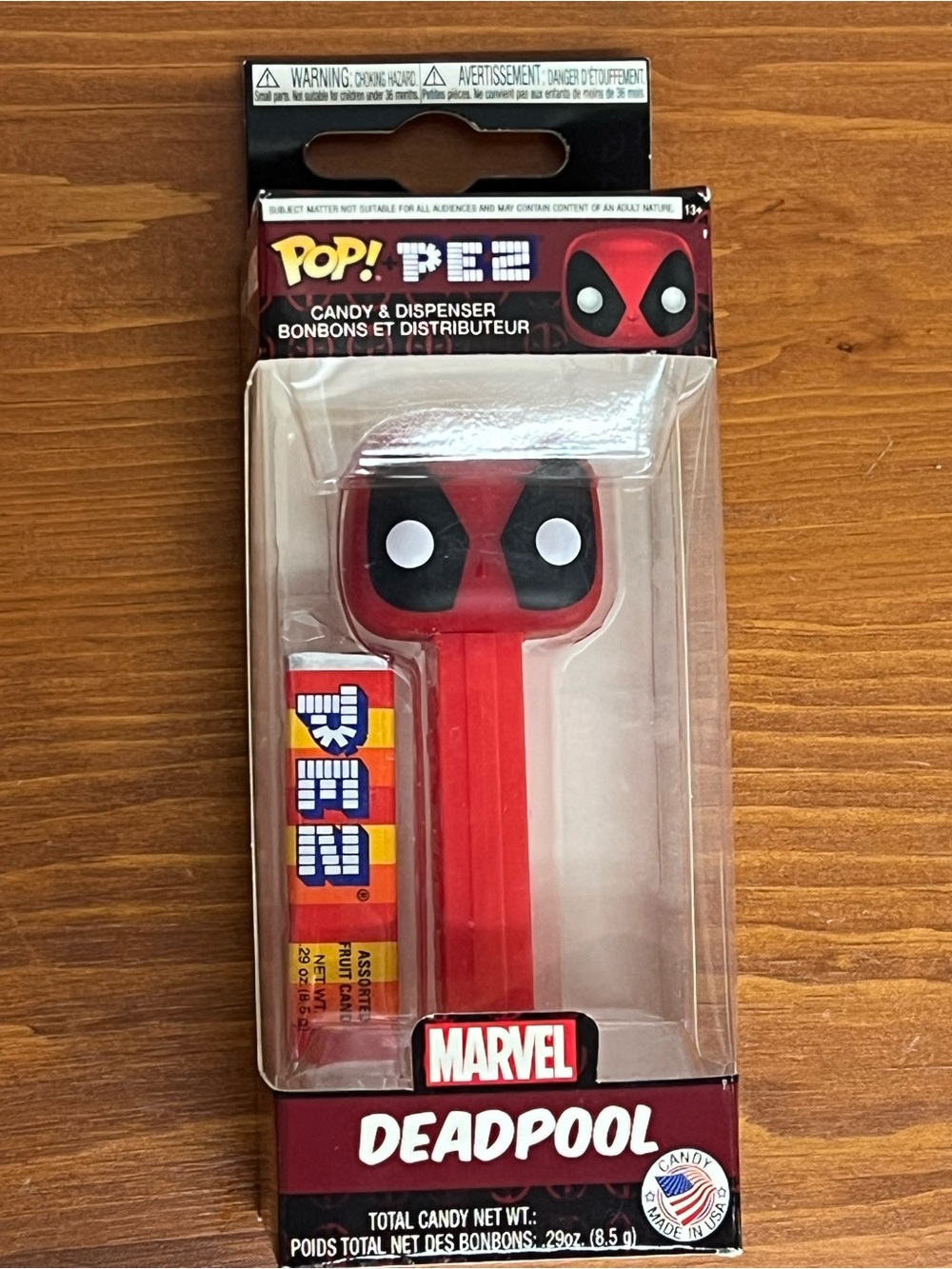Marvel Deadpool Red and Black PEZ Candy Dispenser